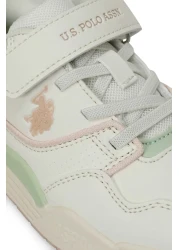 U.S. Polo Assn. حذاء رياضي للفتيات من MARTELL JR 5FX باللون البيج