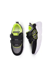 kids A more Manj Air Mesh Detailed Ultra Light Sole Boys' Sports Shoes Black