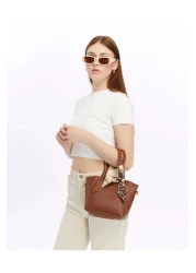 torime حقيبة يد وكتف نسائية من الجلد الناعم مع وشاح