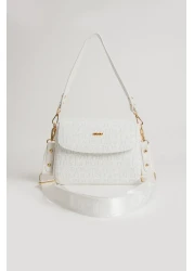 Just Polo 2197 Model Shoulder Bag - 2 Compartments and Stone Color