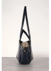 Çantacımstore Black Leather Women's Tote Bag - 2109 Model