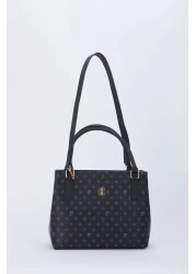 Pierre Cardin Black Monogram Women's Shoulder Bag 05PO22K1592