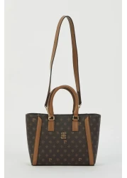 Pierre Cardin Brown Monogram Women's Shoulder Bag 05PO23Y1718