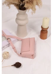 NOTHING Mini Baguette - Cross Adjustable Belt, Strap Hand and Shoulder Bag, Powder