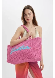 Defacto Women's Straw Shoulder Bag - B9076axns