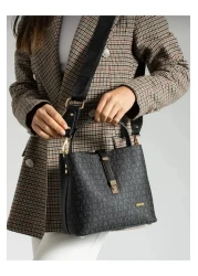 Just Polo Women's Black Hand and Shoulder Bag TM1165 2055