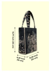 Dogo Women's Vegan Black Large Tote Bag - Supper Design