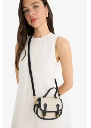 Defacto Women's Canvas Look Faux Leather Shoulder Bag E3714Axns