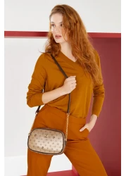 Pierre Cardin Gold Monogram Women's Shoulder Bag 05PO22Y1543