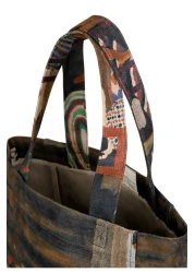 Dogo Women's Vegan Multi-Colored Large Tote Bag - Family Time Design