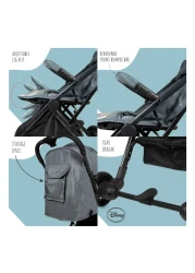 ديزني عربة أطفال مزينة بتصميم ميكي S101 بمقاس 48×82.5×100 سم