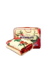 STARLIFE Double Ply Premium Korea Quality Blanket Made by 100% Polyester SPUN YARN Obtained from Virgin Polyester Which is Suitable for winter and Rainy Season 220*240CM
