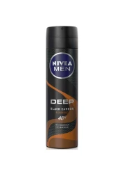 NIVEA MEN Antiperspirant Spray for Men DEEP Black Carbon Espresso Scent 150ml Pack of 3