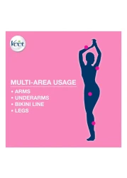 Veet Easy Gel Body And Legs Wax Strips Pack of 20 With Face Wax Strips White Pack of 20