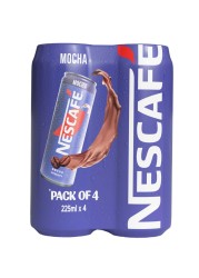 Nescafe Mocha Coffee Drink, 225ml Pack of 4