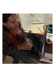 ابل ماك بوك برو 14 انش، 18 جيجابايت رام، 512 جيجابايت اس اس دي، اسود (شريحة ابل ام 3 برو، وحدة معالجة مركزية 11 نواة ووحدة معالجة رسومية 14 نواة، لوحة مفاتيح انجليزية/عربية، MRX33AB/A)