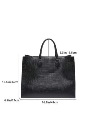 Fashion Snake Print Four Seasons Versatile Travel Shopping Bag Oversized Tote Tote Bag School Bag Back To School Backpack Large Capacity Business Casual Portable Lightweight Suitable For Teen Girls Wo