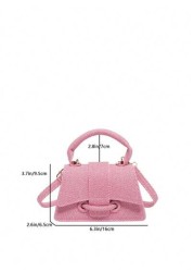 Mini Square Handbag Fashionable High Quality Makeup Bag New Solid Color Versatile Tote Bag Women Purse