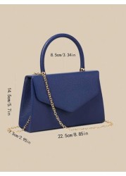 This Evening Bag Has A Certain Capacity To Hold Items Like Phone Wallet And Cosmetics The Handheld Design Is Convenient To Grip The Leather Material With A Litchi Texture And The Exquisite Metal Conne