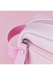 1PC Disney School Pink PU Leather Zipper Gift Bag Makeup Bag Cute Cartoon Printed Pattern Pen Bag Storage Bag Pencil Case Lotso Marie Cat Minnie Dumbo Donald Duck Stitch Birthday Gift Holiday Gift Stu