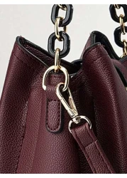Fashion Solid Color Women s Handbag Women s Chain Crossbody Bag Anti Theft Shoulder Bag Women s PU Leather Shoulder Bag With Phone Wallet Bucket Bag Bag For Women Elegant Best Mothers Day Gifts Ever
