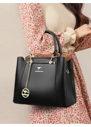 Luxury Brand Soft Leather Handbags Women Designer 3 Layers Shoulder Crossbody Ladies Large Capacity Shopping Messenger Tote Bag For Women Elegant Luxury