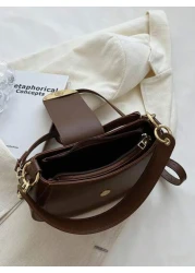 حقيبة كتف / يد للنساء من الجلد الصناعي البسيطة، حقيبة كتف / عابرة / كلاتش / حقيبة متعددة الوظائف