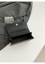 Plaid Rhombus Floral Pattern Flap Baguette Bag For Women Metal Tassel Letter Decor Shoulder Crossbody Handheld Multi Use Commute Bag