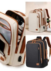 1pc Travel Backpack For Men Women 40L Flight Approved Carry On Backpack Large Expandable Luggage Backpack Bussiness Travel Backpack With USB Charging Port And Anti Theft Pocket 17 Inch Water Resistant