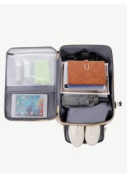 New Fashionable Simple Solid Color Large Capacity Backpack For Business Travel Luggage Bag Short Distance Multi Pocket Business Computer Bag Commuter Backpack