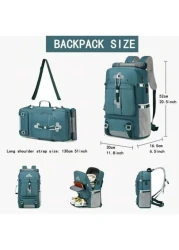 حقيبة ظهر سفر خفيفة الوزن واسعة ، حقيبة ظهر للتنزه مع فصل جاف وبلل ، حقيبة ظهر للتنزه في الهواء الطلق مع منفذ USB