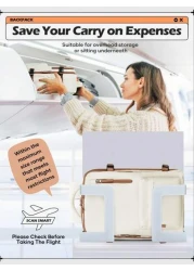 حقيبة سفر أنيقة نمط قديم سعة كبيرة مصنوعة من النايلون، مناسبة للحمل على متن الطائرة، سعة واسعة للرجال، بأقسام