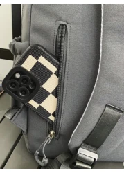  High Capacity Backpack For Teens Casual Nylon School Bag With Adjustable Strap Zipper Closure Polyester Lining Sewing Thread Detail Wet Wipe Clean 33 46inch Shoulder Strap Ideal For Outings