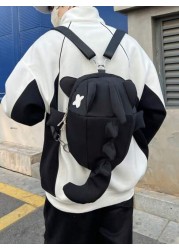 peach tree Shark Printed Backpack Stylish Simple Suitable For High School College Students Couples Commuting Travel Back To School Multi Pocket Lightweight Peach Tree Brand Ideal Gift For Men For Hall