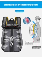 1 Piece Large Capacity Waterproof Fashion Outdoor Hiking Bag Travel Bag Backpack With Multiple Pockets And Compartments Student Backpack School Bag With Headphone Jack Sports School Bag Commute School