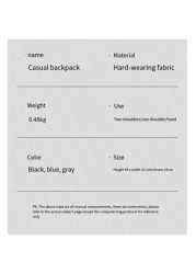 Men s Backpack For Casual Travel Laptop Compartment Korean Fashion Stylish Student Schoolbag Solid Color Rucksack