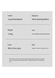 Men s Backpack For Casual Travel Laptop Compartment Korean Fashion Stylish Student Schoolbag Solid Color Rucksack