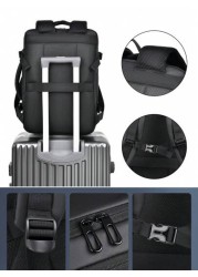 Men Backpack Rucksack Business Backpack With USB Charge Port 1pc Expandable Laptop Backpack Casual Multi Pocket Daypack Large Capacity Fashion Backpack High Quality Waterproof Oxford Male Travel Commu