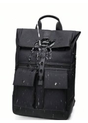 peach tree Multifunctional Large Capacity Business Travel Backpack Versatile School Laptop Backpack PU Leather Minimalist Style Unisex Backpack Suitable For Back To School Travel Hiking Outdoor Activi