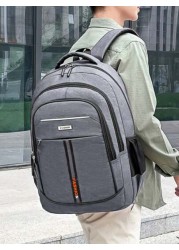 Backpack Men Purse With Reflective Strip Design And Multiple Pockets Can Hold 15 6 Inch Computer Bag Lightweight School Bag Large Capacity Travel Bag Commuter Convenient Day Bag Multi Functional Book