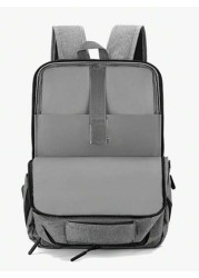 New Fashionable Simple Solid Color Large Capacity Backpack For Business Travel Luggage Bag Short Distance Multi Pocket Business Computer Bag Commuter Backpack Unisex