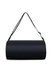 Casual Color Block Cylindrical Sports Sling Bag Leisure Letter Graphic Cylindrical Sports Gym Bag Portable Zipper Lightweight Travel Handbag Fashionable For Daily Use Large Capacity Luggage Bag Workou