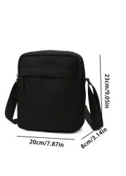 1pc Shoulder Crossbody Bag Casual Business Shoulder Bag Simple Large Capacity Shoulder Bag Crossbody Bag Sling Bag Square Bag Lightweight Casual Bag Outdoor Sport Minimalist Stylish For Student Freshm
