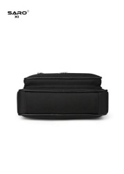 saroxi 1pc Men s Shoulder Bag Side Pocket Messenger Bag Crossbody Bag Square Bag Multi Function Scratch Resistant And Durable PU Leather Casual Style Black And Brown Gift For Men Boyfriend Teacher