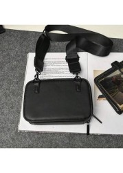 Unisex Magnetic Tape Design Small Square Crossbody Shoulder Bag Fashionable Casual Camera Bag For Men Women
