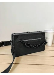 حقيبة كروسبودي حقيبة الكتف، لون المشمش/الأسود/البني، حقيبة أسلوب مرتفع، حقيبة صيفية مدرسية لأثناء العطلة، مق