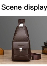 WEIXIER WEIXIER Unisex Shoulder Bag Waist Pack Messenger Bag Women s Crossbody Bag Chest Bag Handbag PU Material Multi Pocket Adjustable Detachable Strap Casual Commuter Bag Business Bag Suitable For