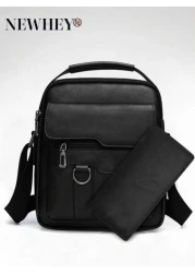 حقيبة كروس بادي رجالية قابلة للقلب، حقيبة كتف من جلد PU مقاوم للماء، حقيبة كتف مضادة للسرقة خفيفة الوزن للعمل و