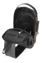 New Motorcycle Bag With Password Lock Anti Theft Crossbody Bag Men Sports Outdoor USB Interface Chest Bag Sling Bag