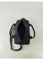 Men s Casual Crossbody Bag Sports Messenger Bag Shoulder Bag Fitness Courier Bag Round Bucket Shape Black Backpack